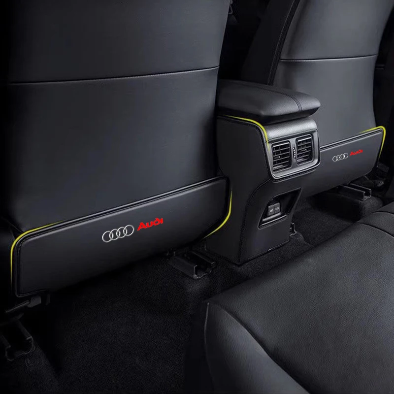 1pcs Car Seat Back Protection Mat Anti Kick Pad Cover For Audi A3 8P S3 A4 B6 B7 B8 A5 A6 C6 Q5 Q7 RS SLine Interior Accessories