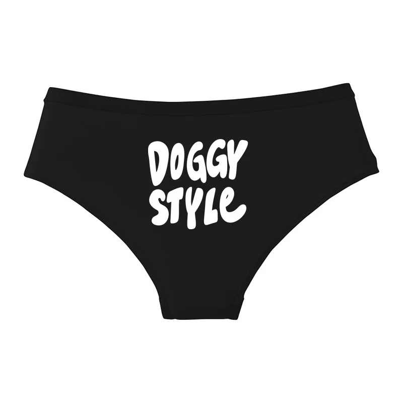 ملابس داخلية نسائية مثيرة مضحكة بأحرف على طراز DOGGY ملابس داخلية نسائية مريحة ملابس داخلية مثيرة بدون خياطة ملابس داخلية بيضاء للسيدات