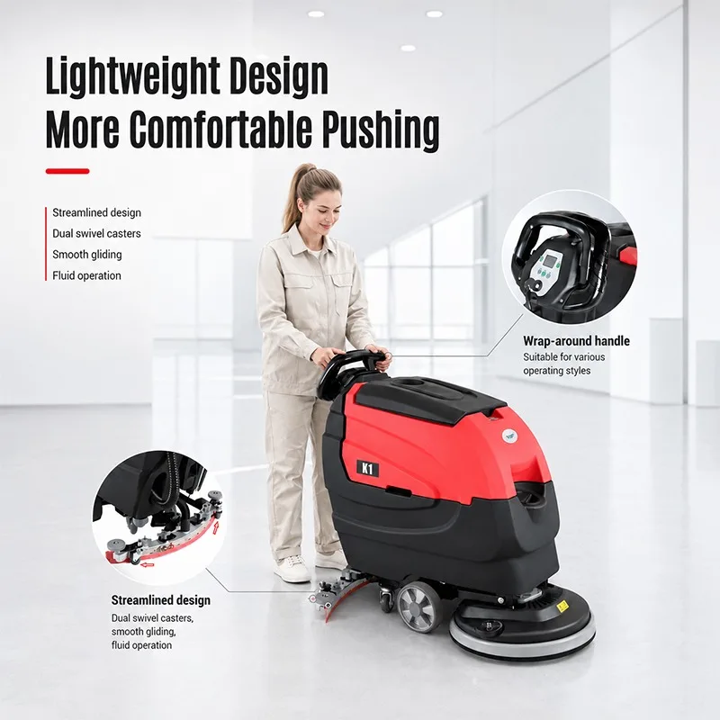 Airo Hotsale 24V 80AH Lithium Battery Industrial Automatic Floor Washing Machine Scrubber Dryer