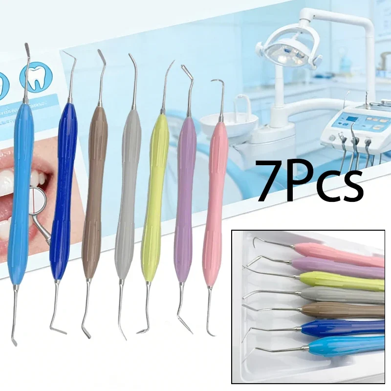7Pcs Dental Resin Filler Kit with LM Resin Knife High-Precision Aesthetic Dentistry Restoration