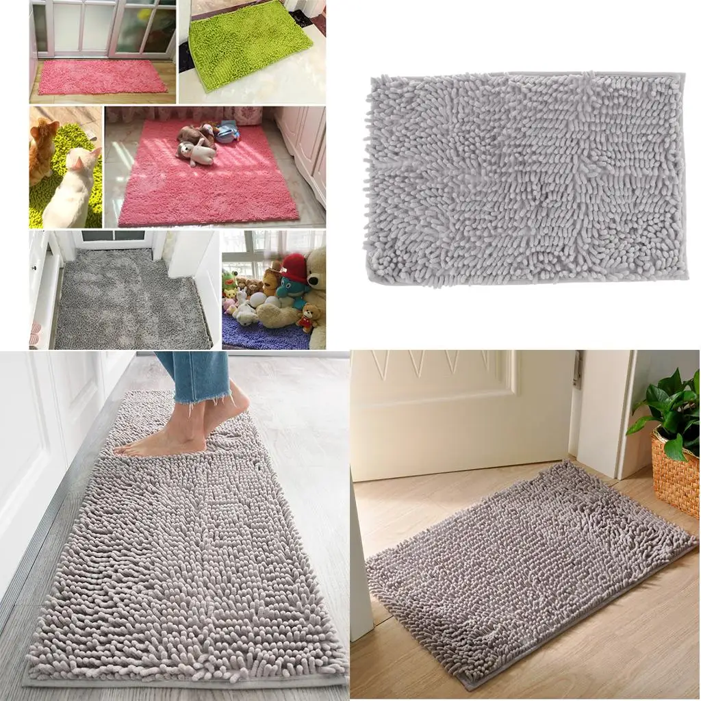 

Коврик для ванной из синельной ткани, нескользящий коврик для гостиной, кухни, напольный коврик