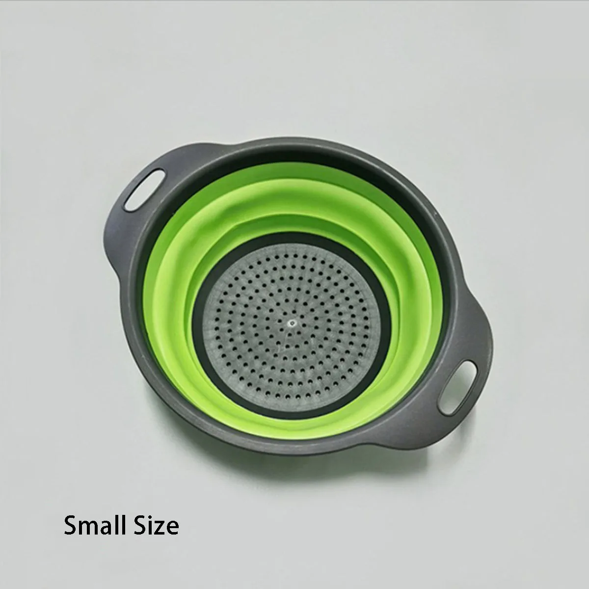 Silicone Collapsible Drain Basket Foldable Food Strainer for Washing Grains Fruits Home Kitchen Baking Use