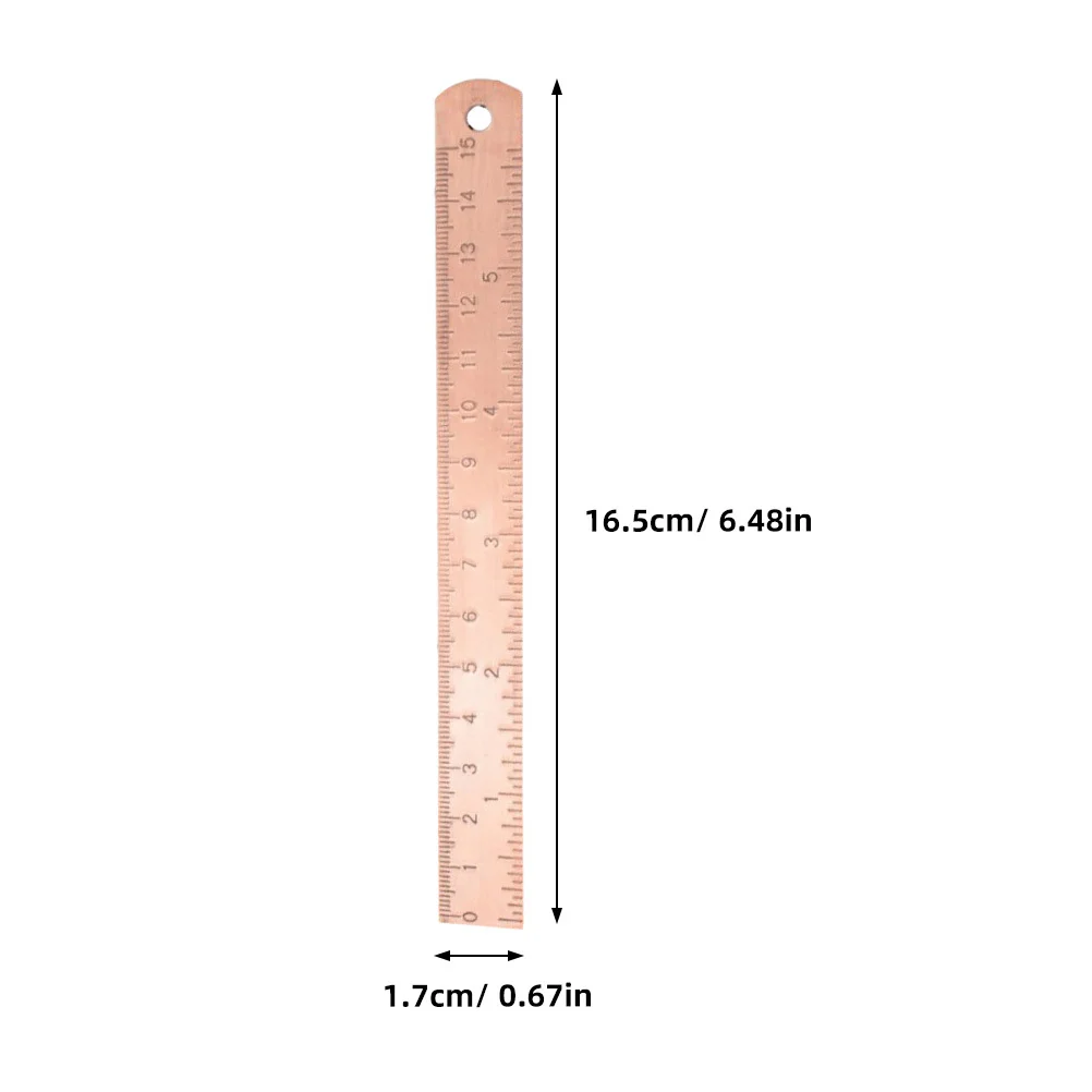 Copper Precision Ruler Lightweight Portable Professional Drawing and Measuring Tool for Students Artists Architects Office