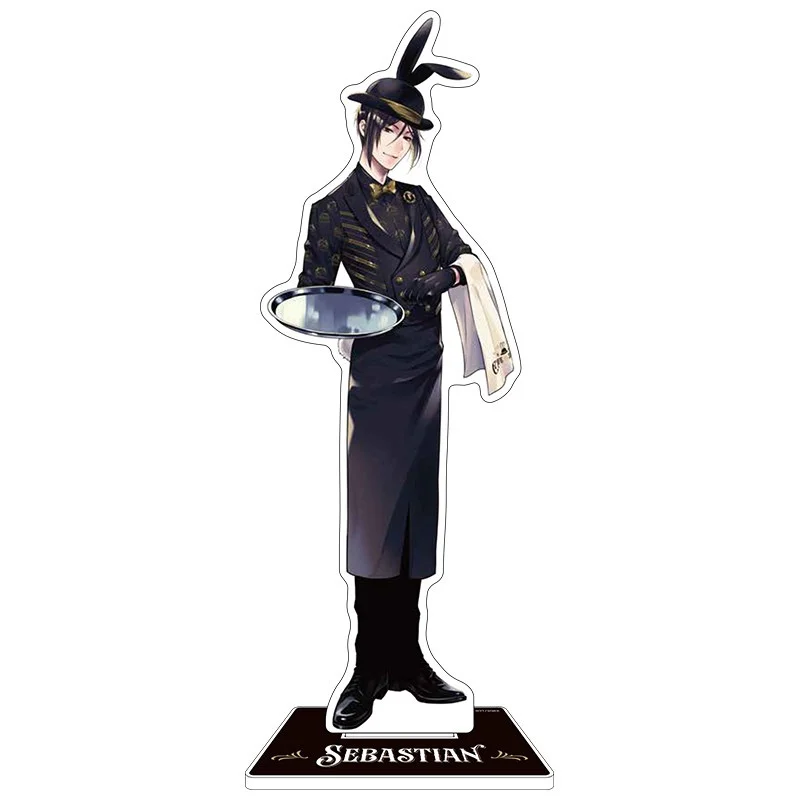 Black Butler Anime Figure Sebastian Michaelis Grelle Acrylic Stands Sebastian Michaelis Character Keychain Gift 15Cm
