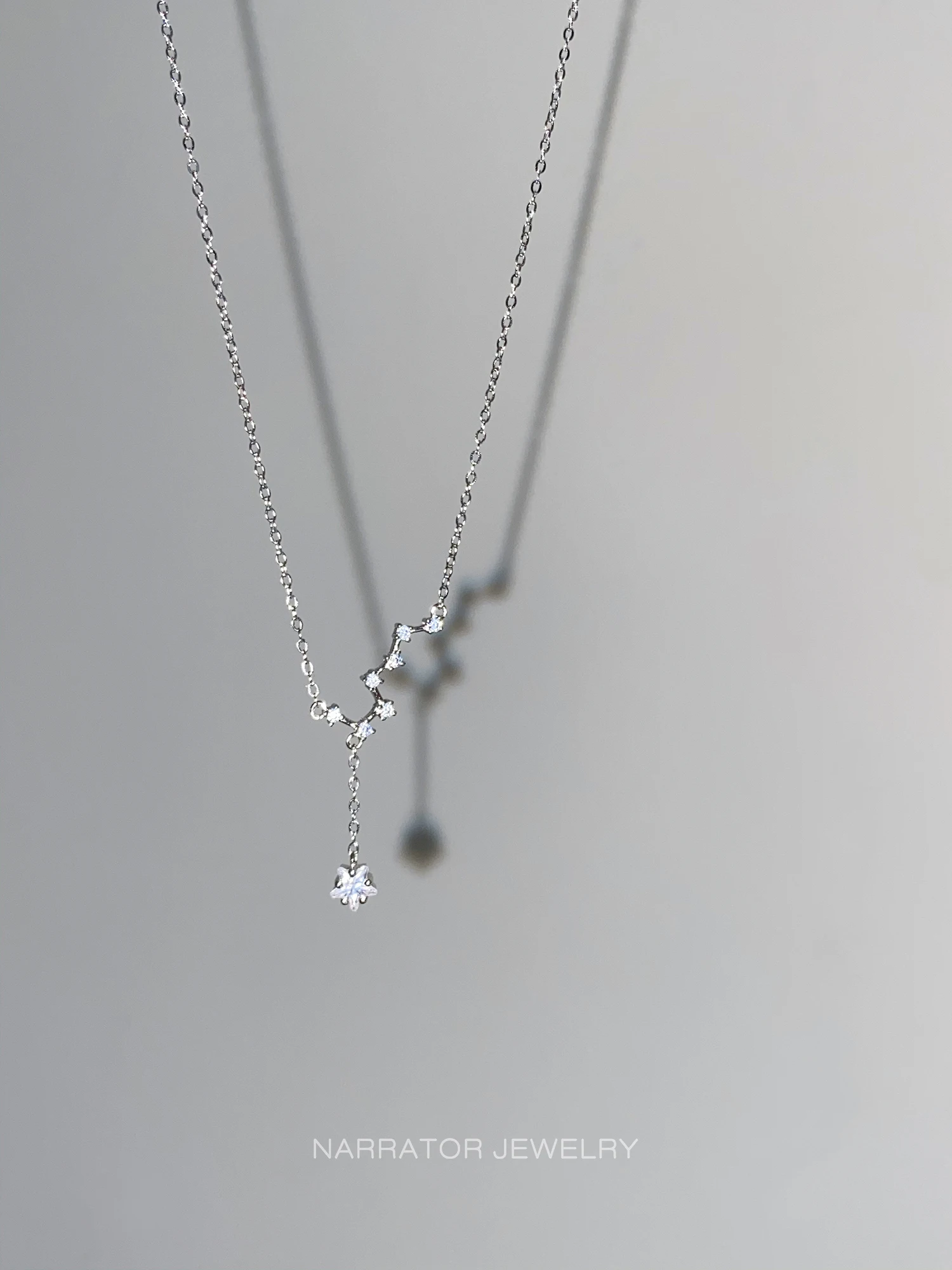 Big Dipper Seven Star Necklace Women's 925 Sterling Silver Light Luxury Niche Design Advanced Sense Clavicle Chain Autumn