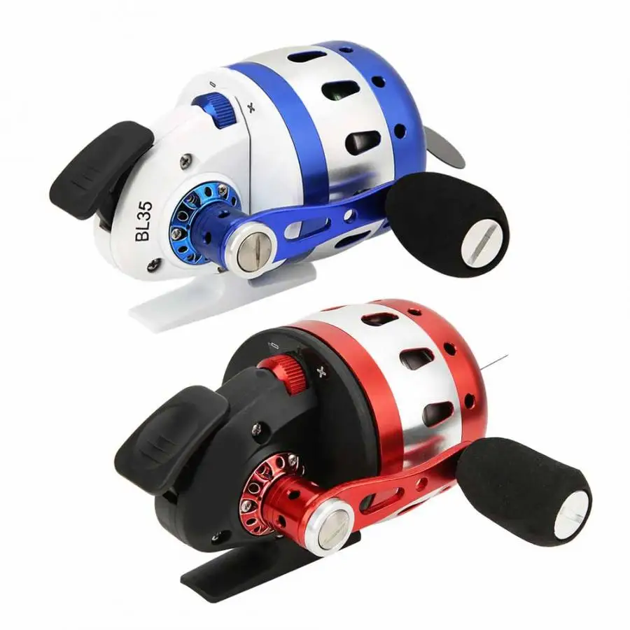 

BL35 Slingshot Fishing Reel 7 Bearing Closed Line Hunting Spinning Fishing Reel Alloy 3.6:1 Lure Shooting Closed Reel Aluminium