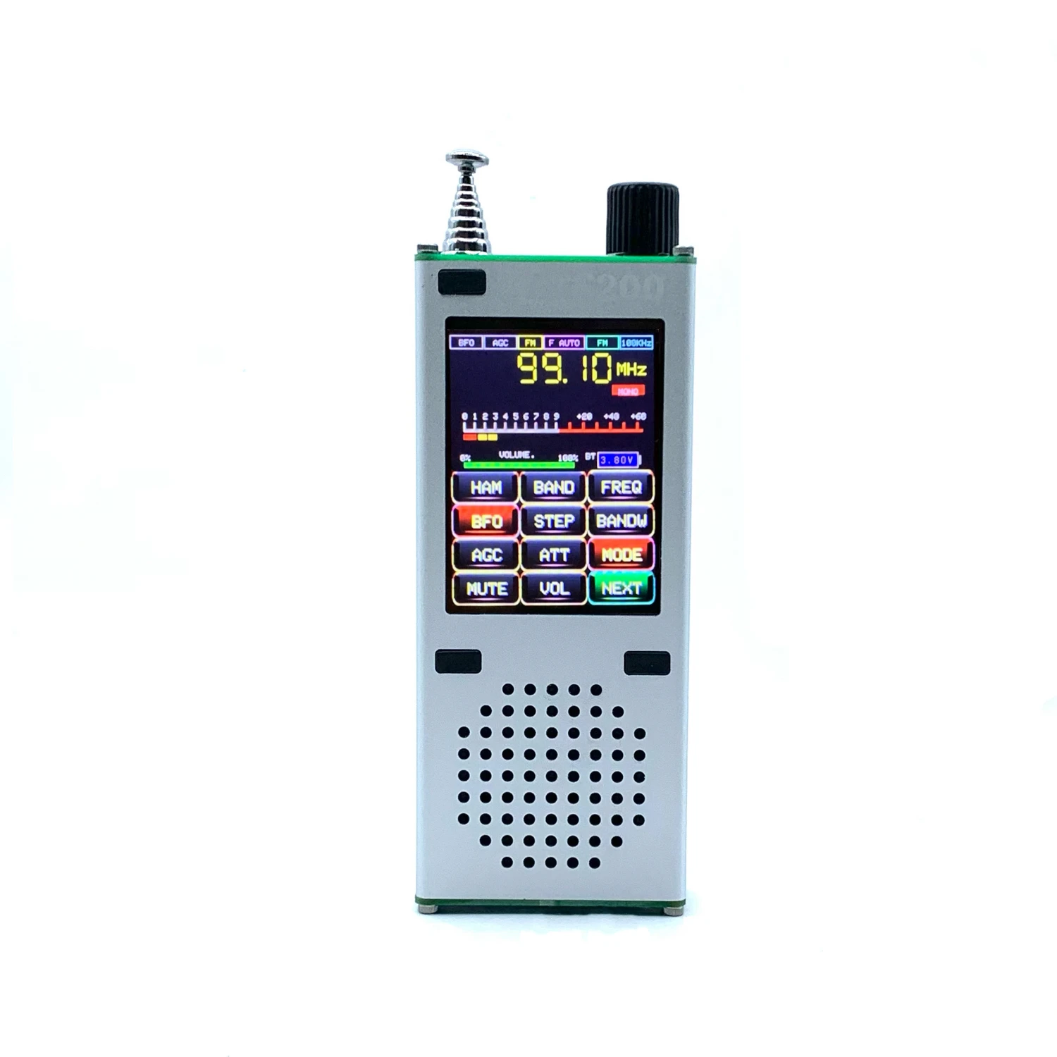 Receptor de Radio airband de banda de aviación ATS200 FM SI4732 ESP32 Bluetooth 2,4 pulgadas pantalla táctil modulación de amplitud de frecuencia
