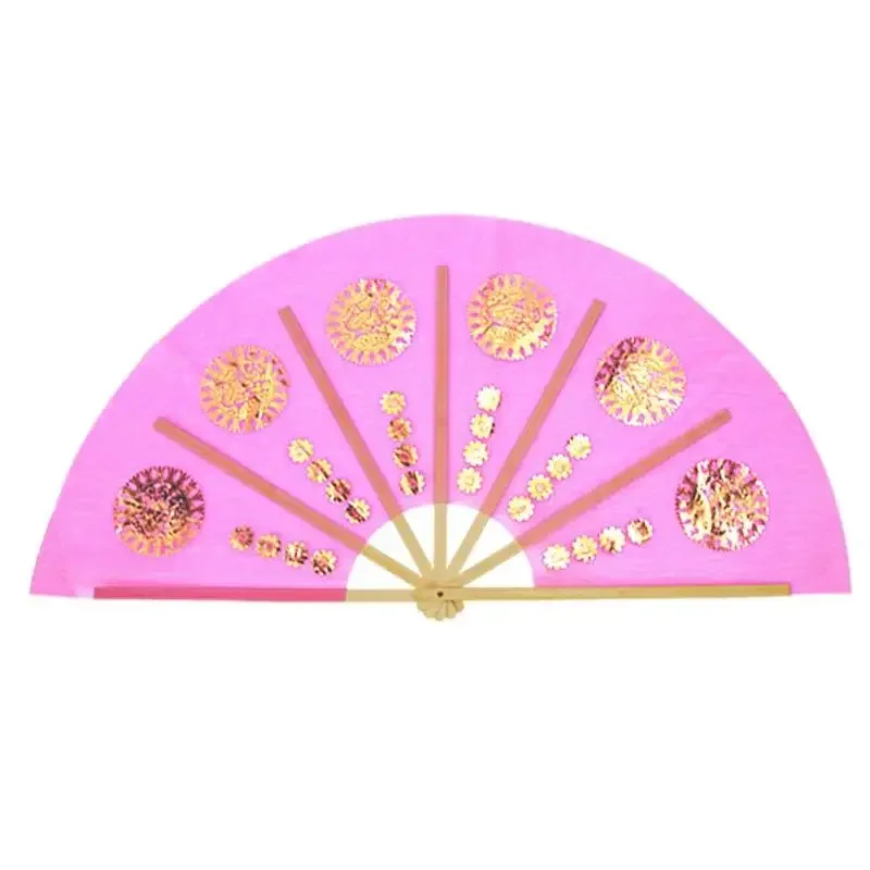 Double Sided Korean Dancing Fan Examination Competition Dance Fan Square Dancing Transparent Gauze Korean Style Women Hand Fan