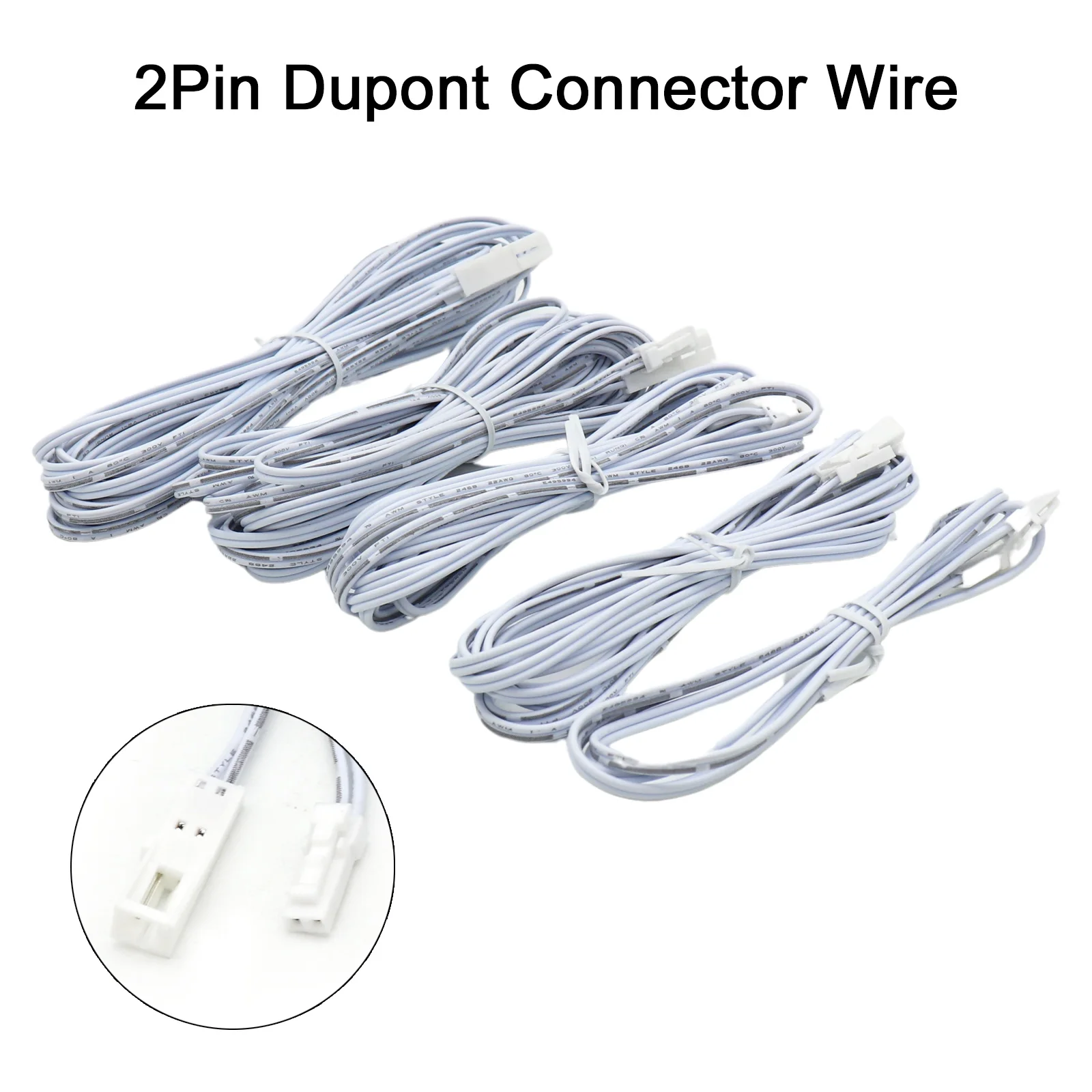 

5pcs 2Pin Dupont Electric Cable 1m 2m 3m 5m 6m Wire with Female Male Dupont Connector for Stair Cabinet Light LED Extension Line