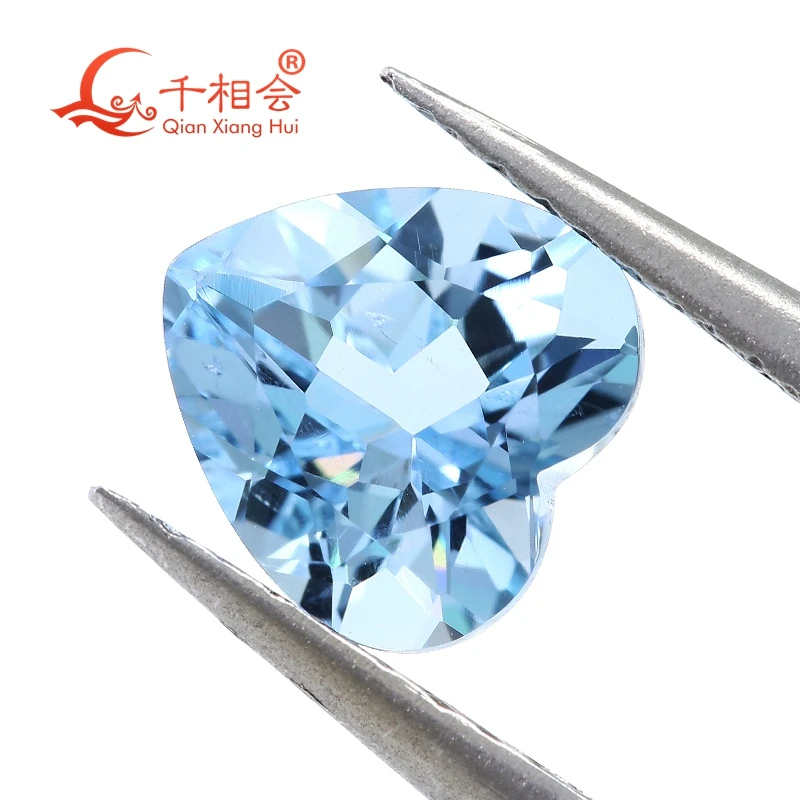 Heart shape Natural Aquamarine Santa Maria Blue color 1.09ct  Decoration Gifts Loose Gemstone GRC certificated