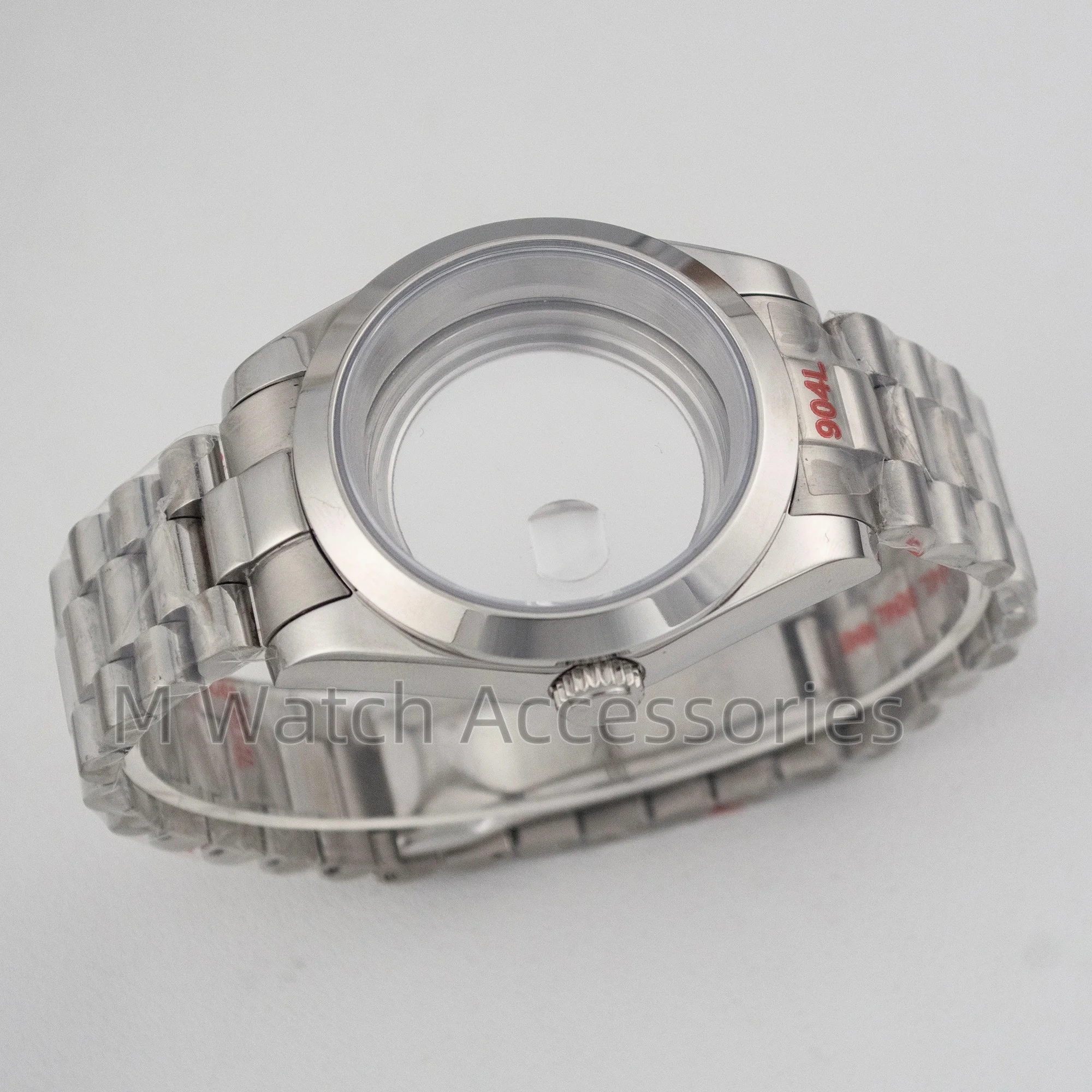 

36mm/39MM Watch Case Presidential Bracelet Strap Sapphire Crystal Glass for NH34 NH35 NH36 Movement 28.5mm Dial Datejust Case