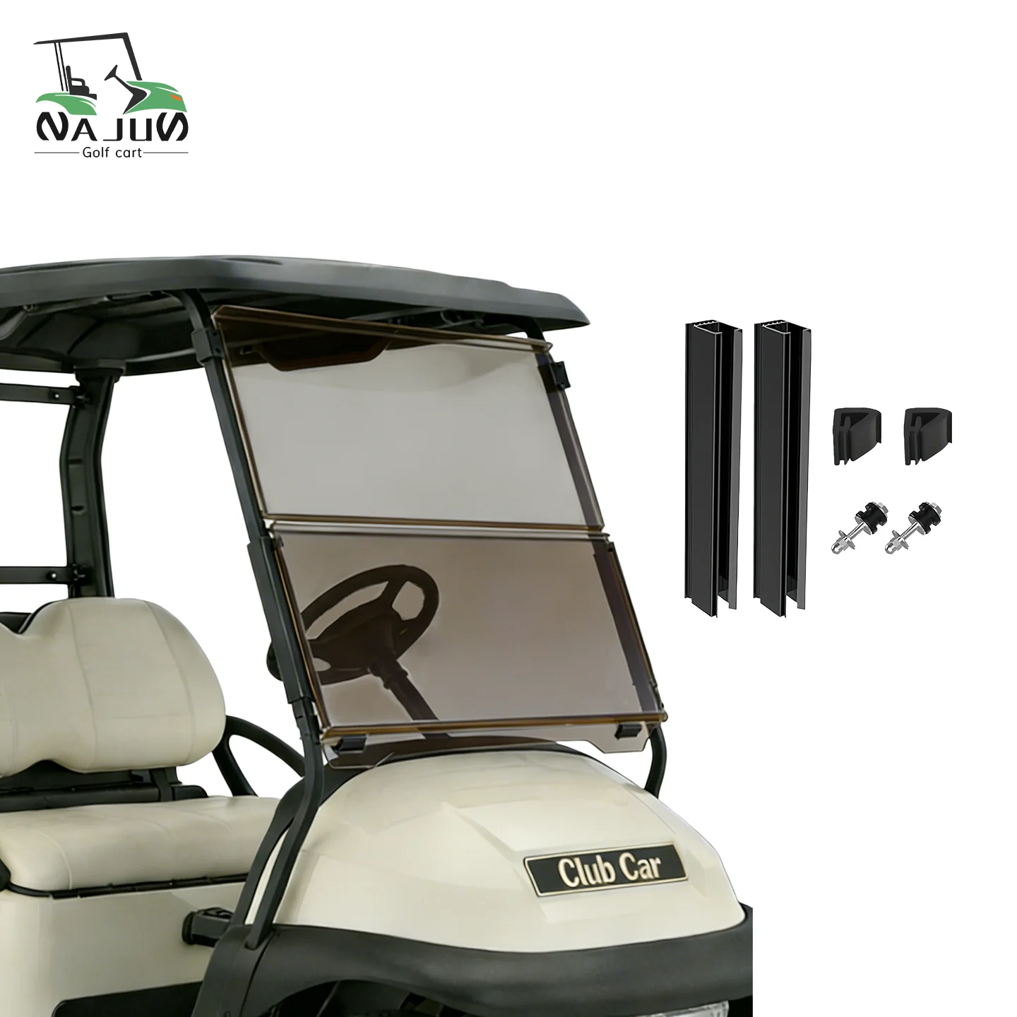 Club Car Precedent 2004-Up Tinted Windshield Acrylic Fold Down Golf Cart Accessories Buggy Car
