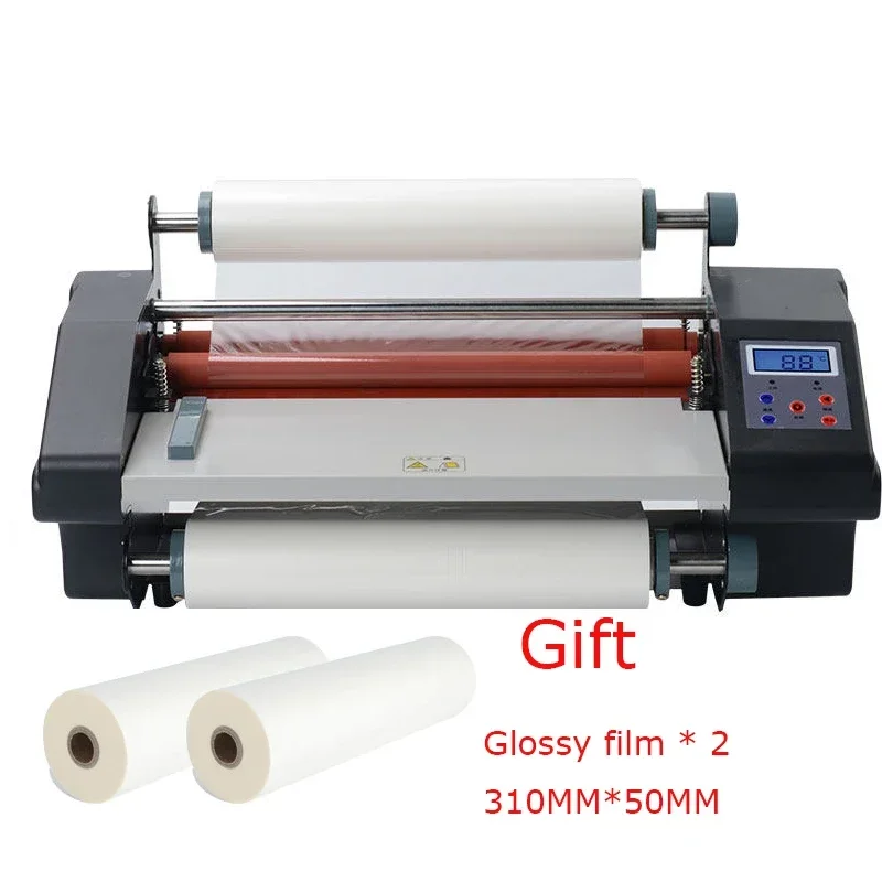 093H A3+Four Roller Laminating Machine A4 Hot Rolling Mill Roller cold laminator Rolling Machine With two Gloss film