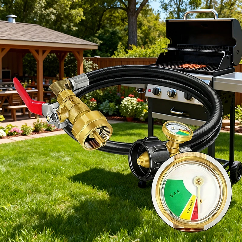 

Комплект шланга для заправки пропаном 3 фута — адаптер для переоборудования баллона со встроенным манометром и соединением с клапаном регулировки давления (вкл/выкл)