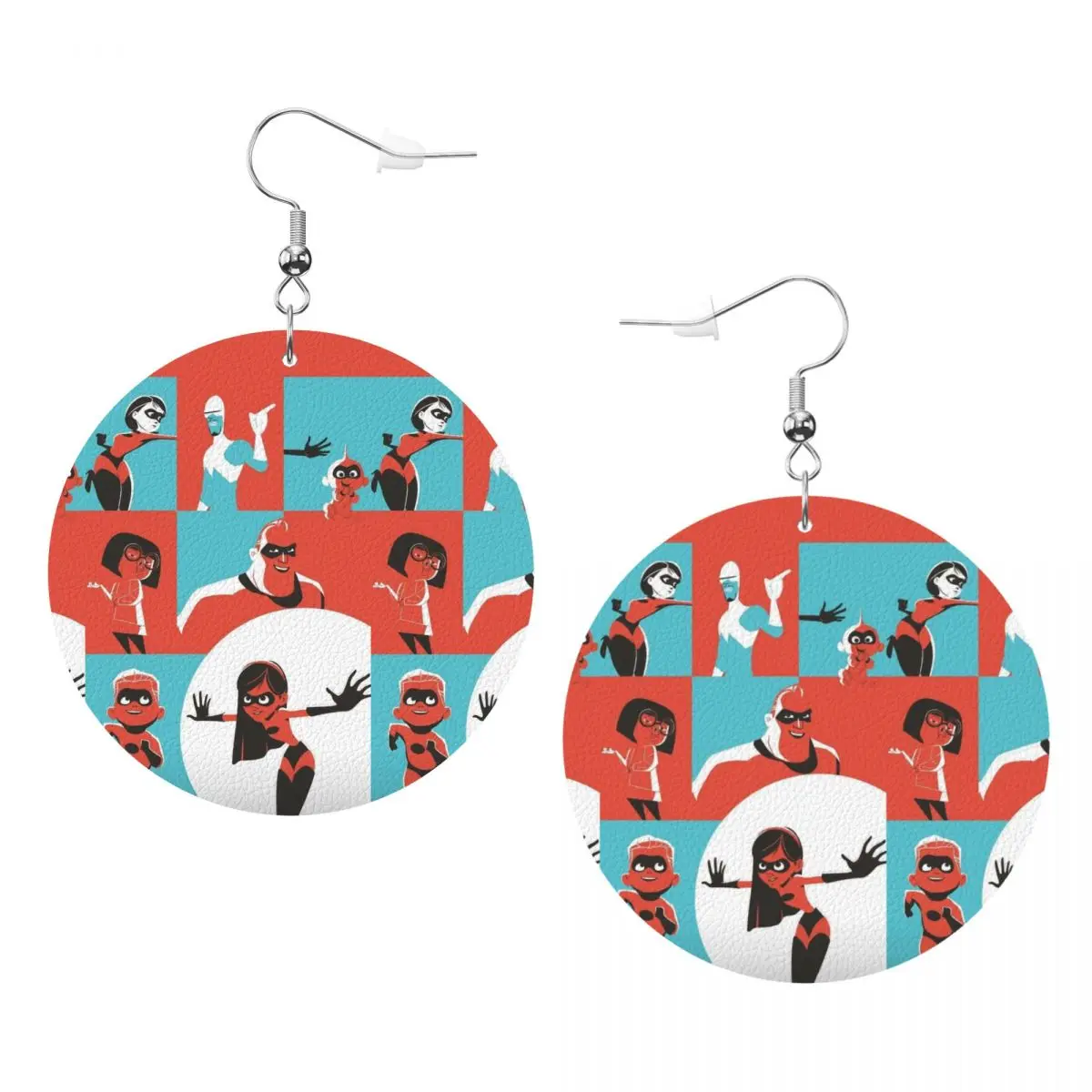 

Custom The Incredibles Dangle Drop Earrings Leather Earrings for Women Fashion For Party