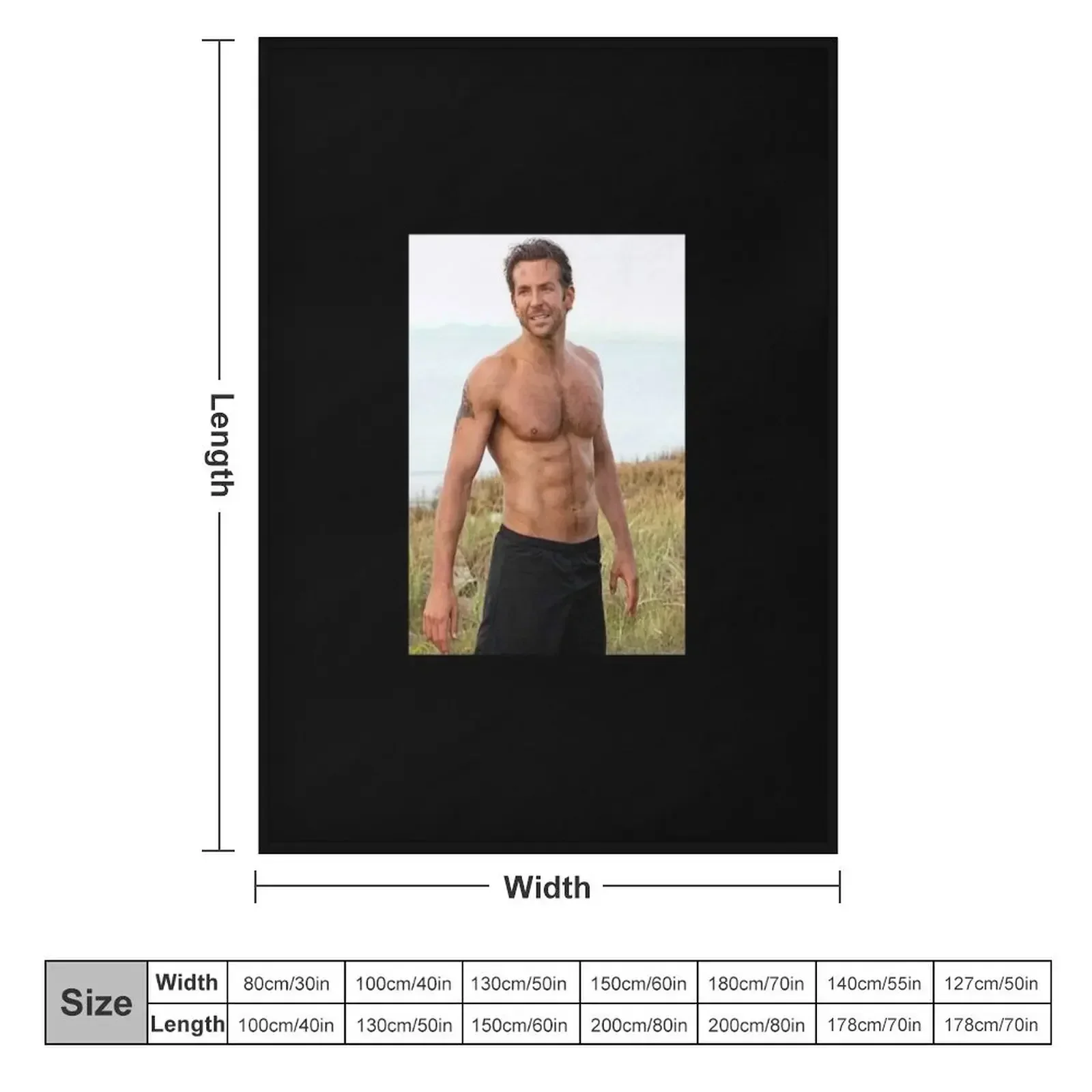 BRADLEY COOPER Actor Throw Blanket Picnic Plaid Multi-Purpose blankets and throws Hairy Baby Blankets