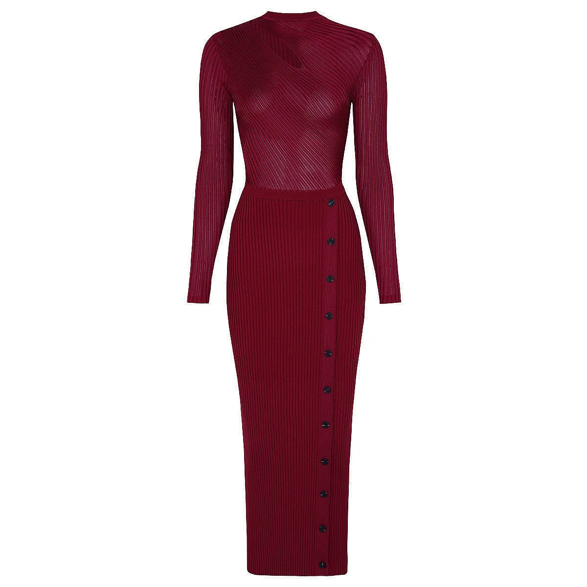 

Высококачественное трикотажное платье средней длины с длинными рукавами, высокоэстетичное облегающее платье для женщин Ci Commuting, осенний новый Sle