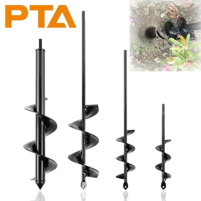 

Garden Auger Spiral Drill Bit Gardening Flower Planter Earth Drill Planting Hole Digger Tool Loose Soil Drill Bit Accessories