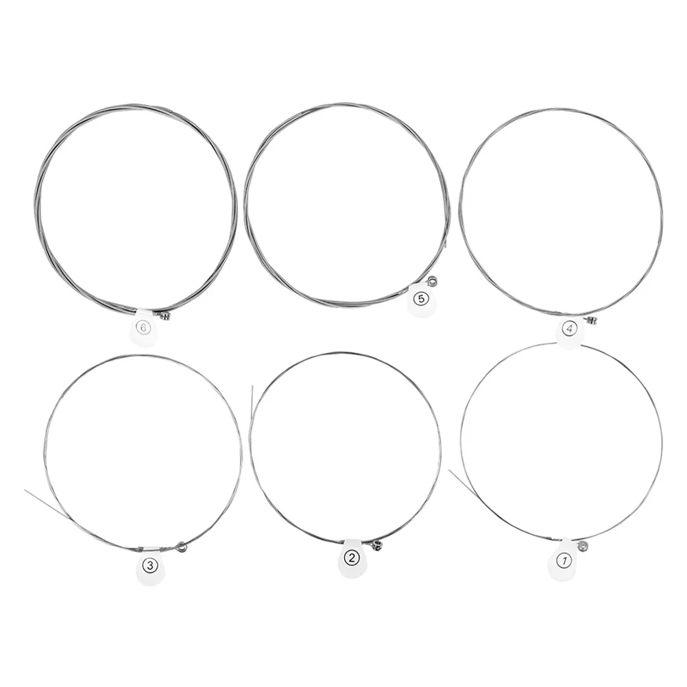 

6pcs Universal Electric Bass Strings High Carbon Steel Metal For All Levels Players Lightweight Durable Replacement Kit