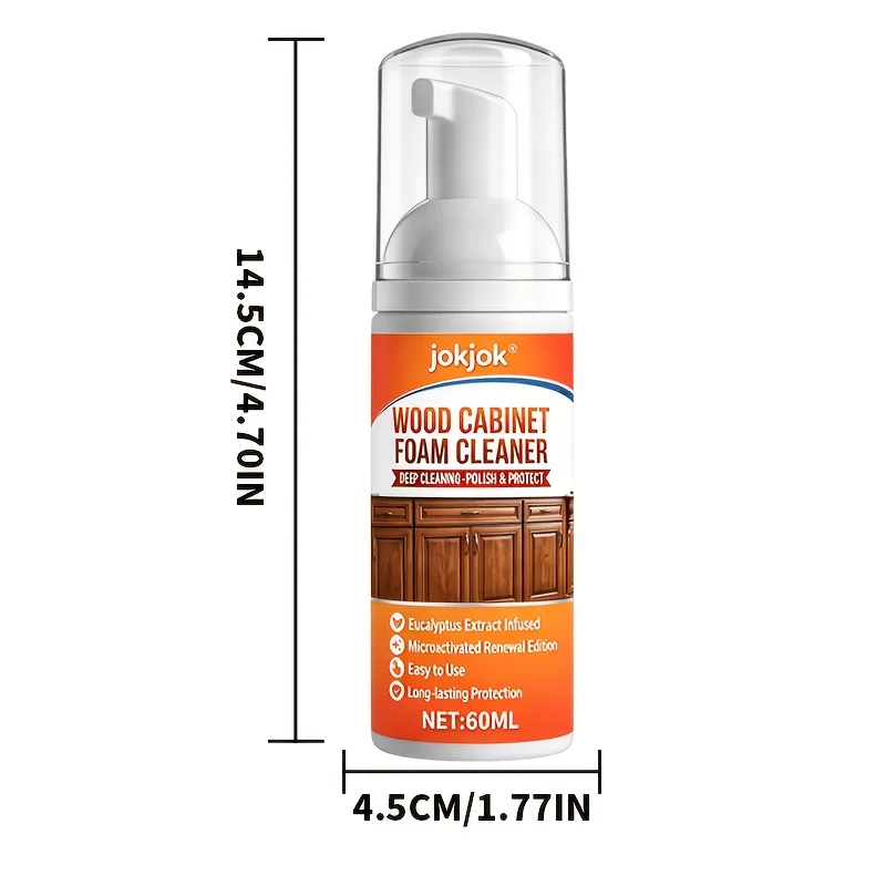 Kitchen Cabinet Cleaner Special Stain Removal Agent for Oil Marks on Wooden Shelves Brown Furniture Yellow Scale Renovation Tool