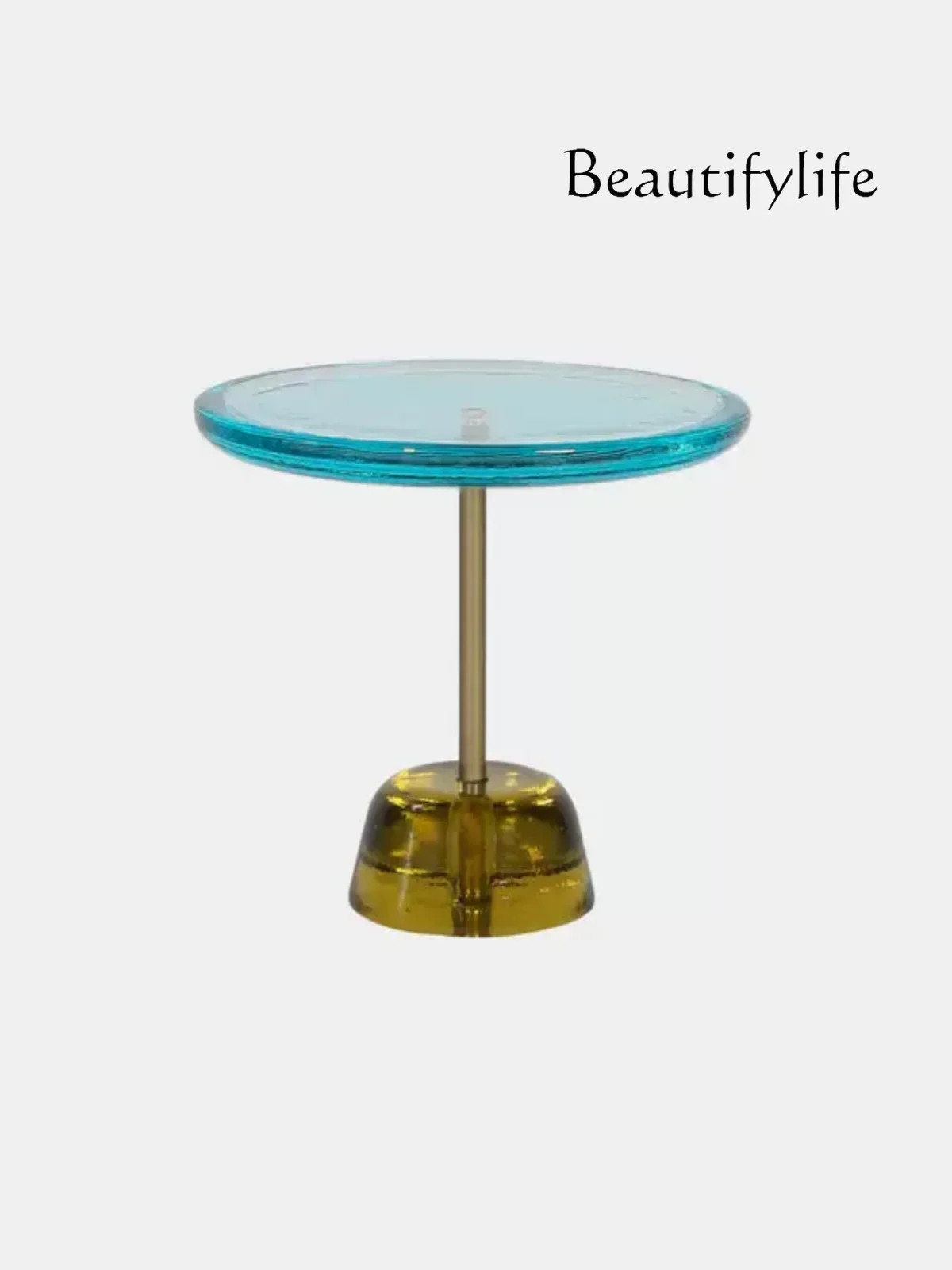 

Minimalist Modern Transparent Acrylic Side Table Fashion Creative Coffee Color Small round Table Corner Table