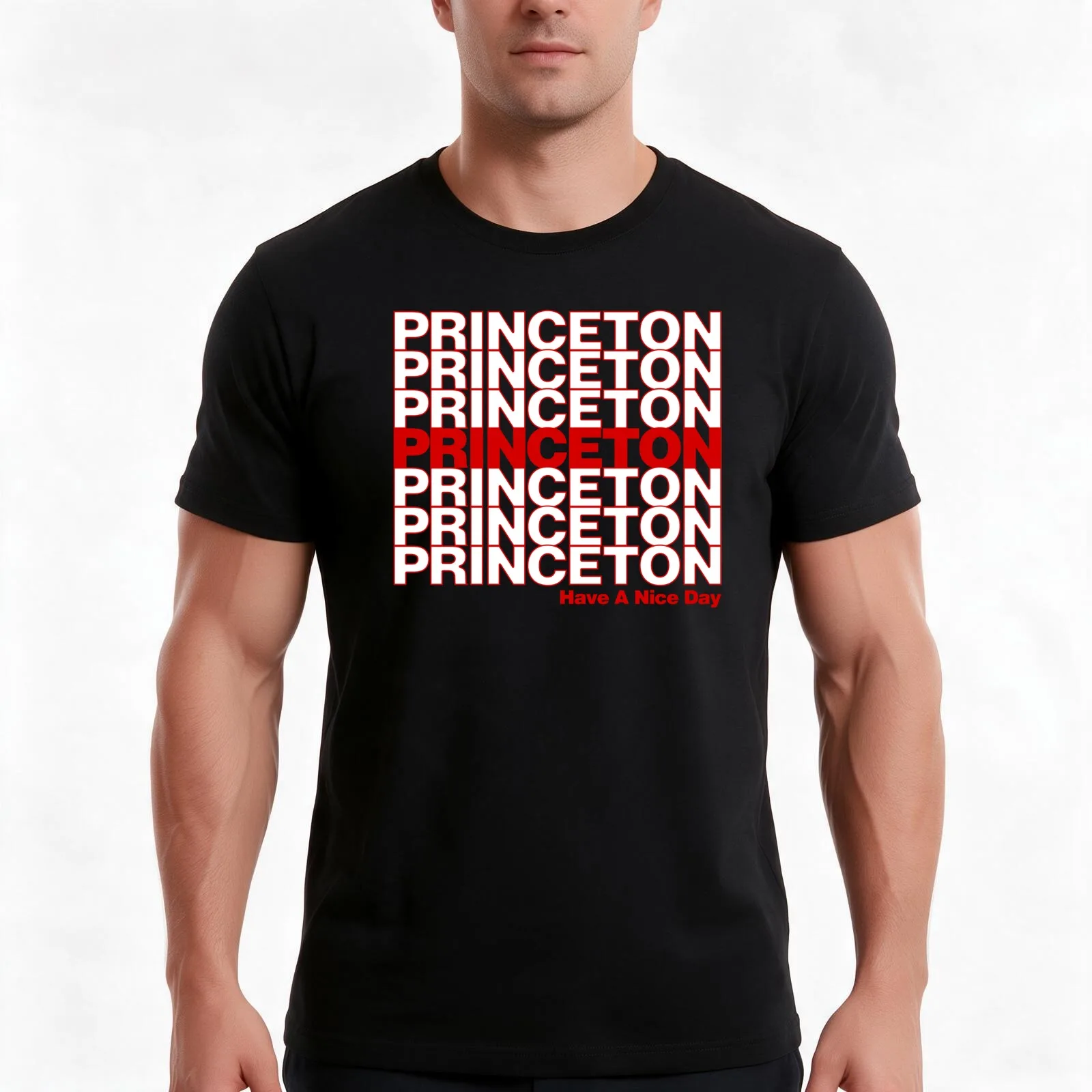 Princeton T-Shirt Summer Casual Cotton Tee Oversized Streetwear Tops Vintage Graphic Print Loose Fit Short Sleeve