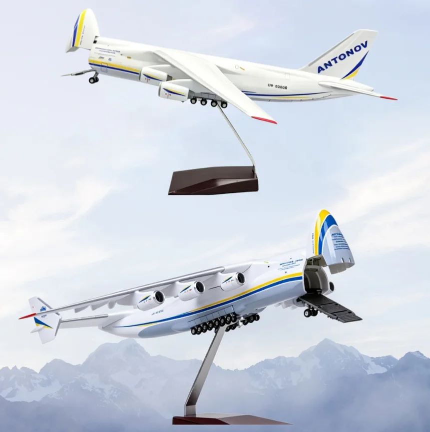 

42cm Resin 1/165 Scale Aircraft Antonov An-124 Transport Model Airplane Toy Openable Cabin Door For Aviation Collectible Gifts