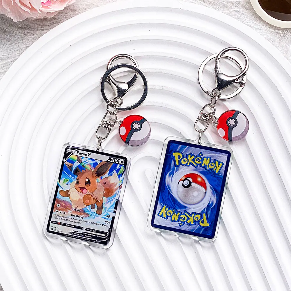 Pokémon-personages Pikachu Bulbasaur Jigglypuff Acryl sleutelhanger Tasbedels Accessoires Rugzakhanger Sleutelhouder Vriend Geschenken