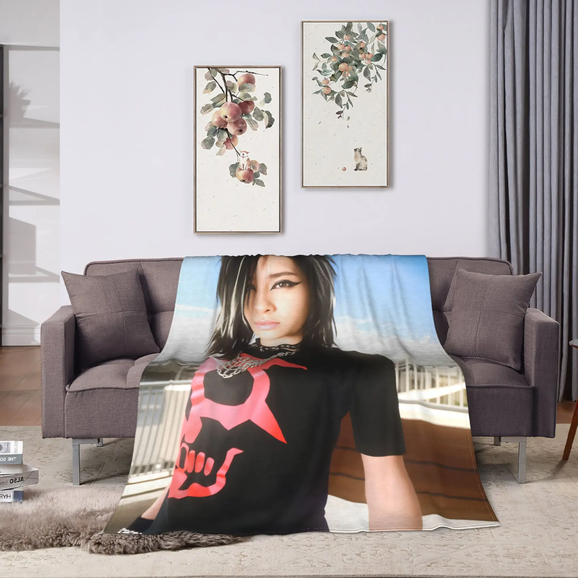 Travel Office Tom kaulitz Bill Kaulitz  Throw Blanket  Flannel Bedspread For Living Room Graphic Sofa Bed Cover