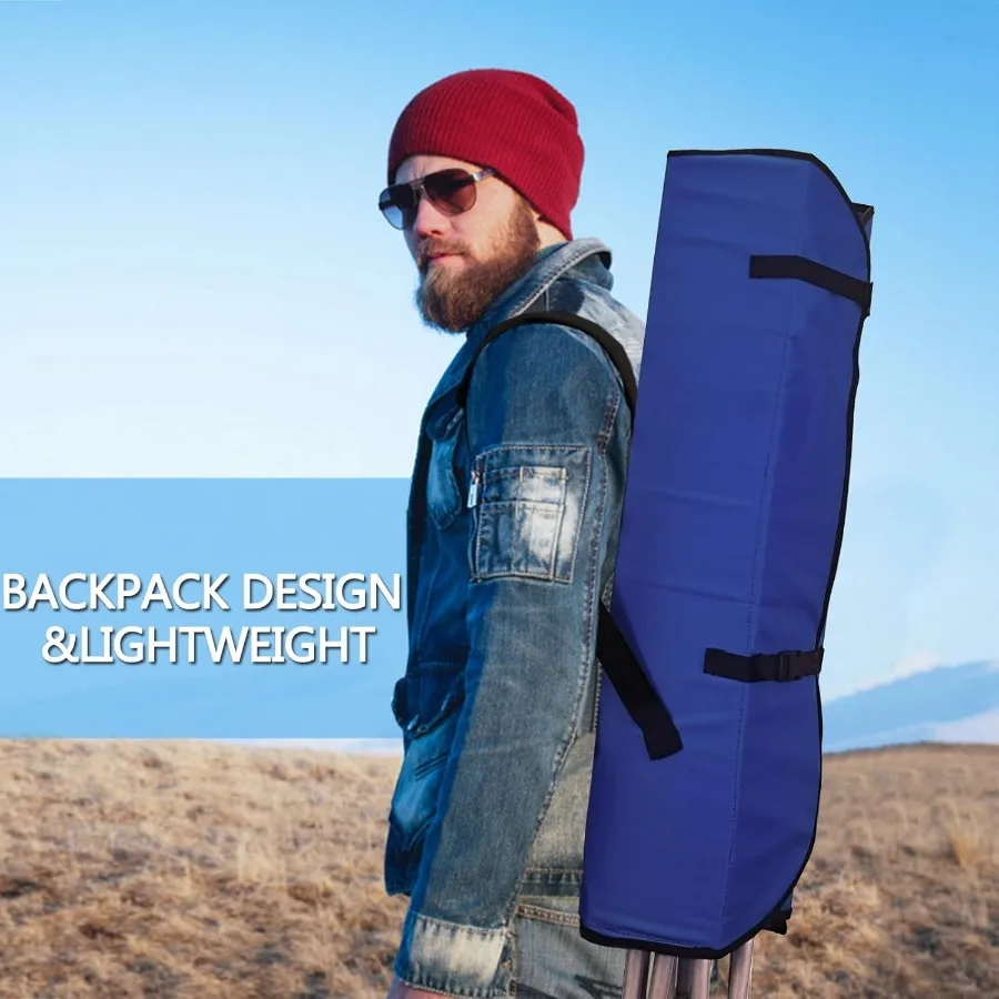 كرسي تخييم محمول قابل للطي للاستخدام الخارجي والداخلي، تصميم خفيف الوزن ومتين مع دعم مريح للظهر وسهل