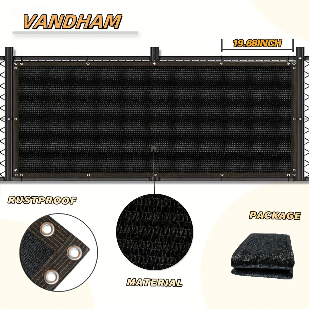 Privacy Fence Screen - 70%-80% Light-blocking Wind and Dustproof Mesh for Outdoor Patios, Balconies and Pool Decks