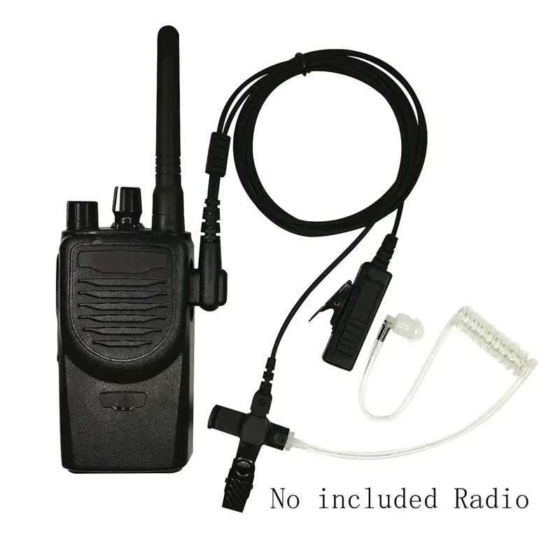 2Pin Security Air Tube PTT Mic Earpiece Headset for Motorola Walkie Talkie EP450 GP300 CP040 CP140 CP180 CP200 Radio Transceiver