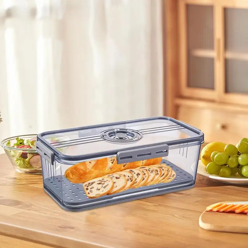 Bread Bin For Homemade Bread Reusable Time Recording Bread Storage Container Bread Holder Bin Airtight Loaf Bread Saver Bread