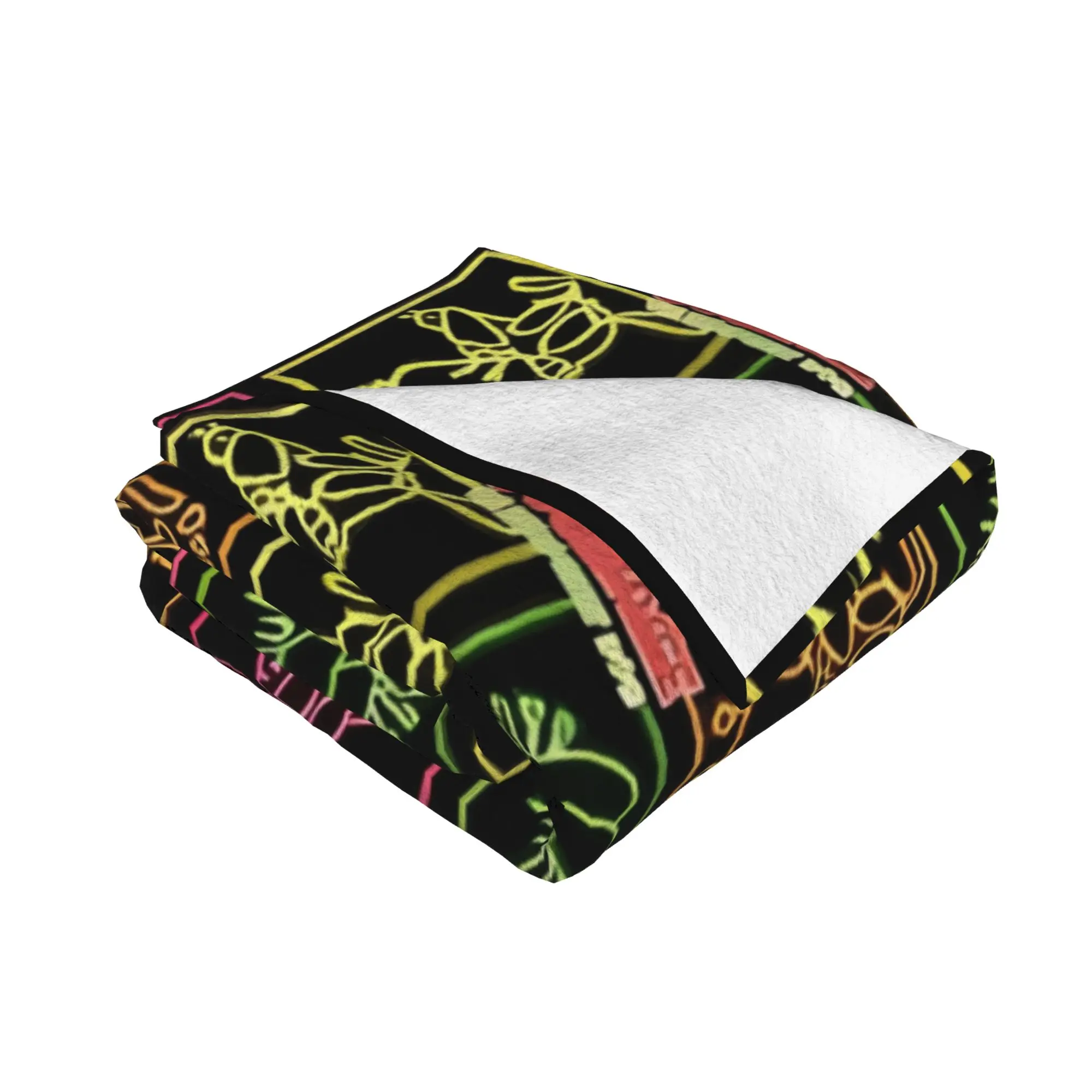 1PC home Cutecore LED Inspired By Cartoon cCourage the Cowardly Dog Blanket Super Cosy Plush Home Living Room Sofa halloween