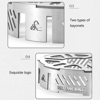 Gas Stove Wind Shield Portable Cassette Stove Windproof Ring Stainless Steel High-temperature Resistant Camping Accessories