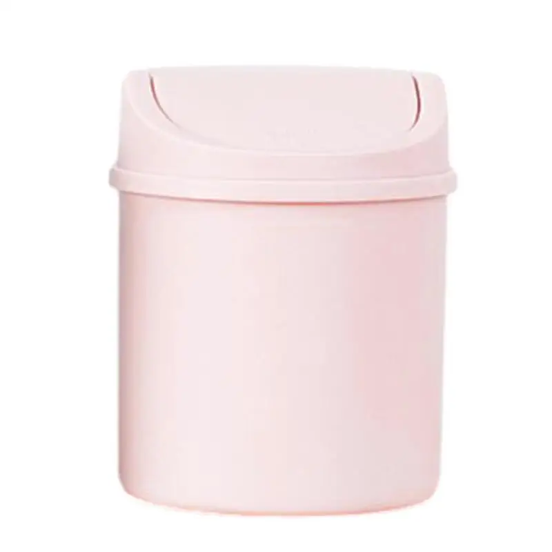 Mini Small Waste Bin With Lid Desktop Storage Box Home Garbage Basket Table Trash Bin Small Trash Can Sundries Barrel Box