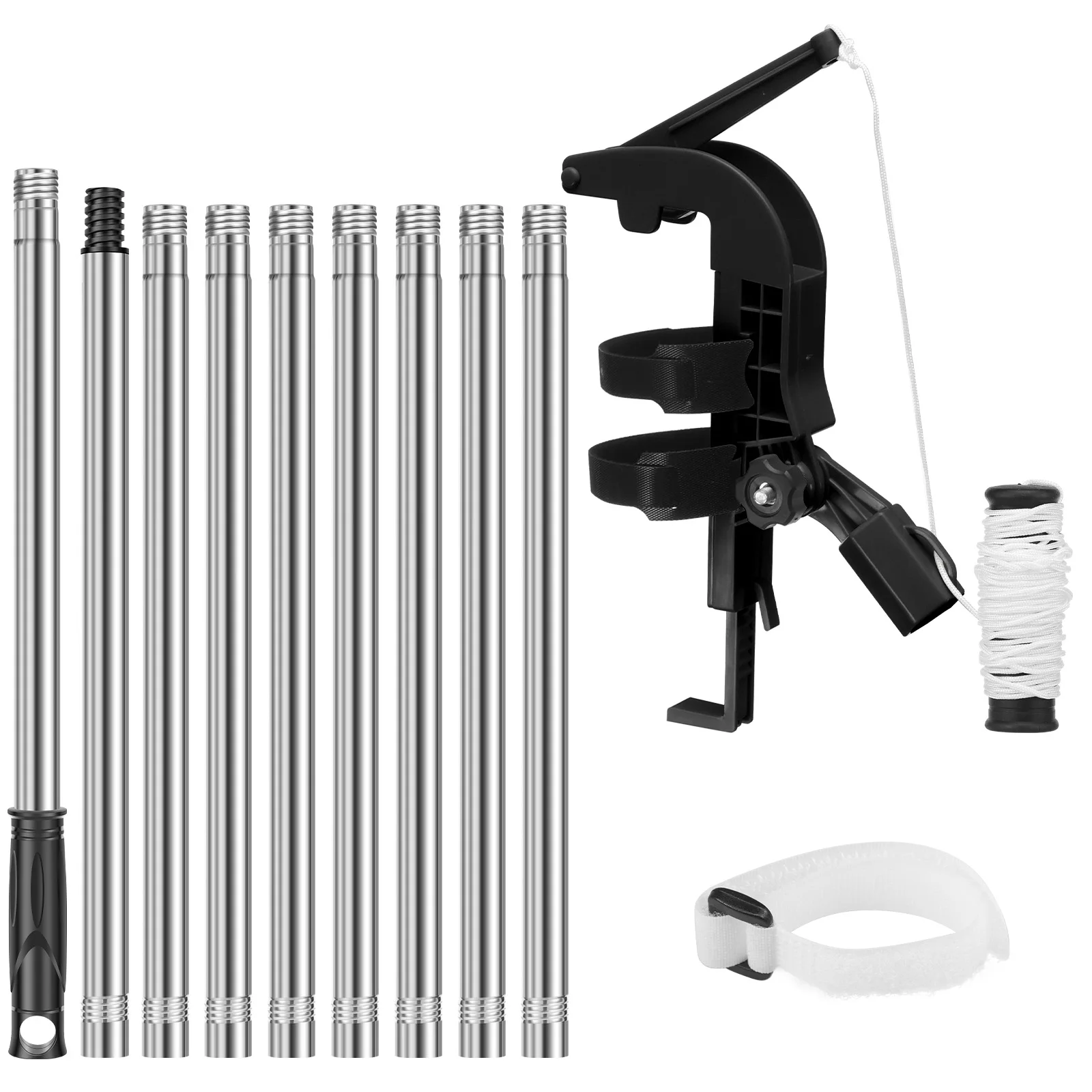 1Set Spray Can Extender Adjustable Sprayer Bracket Adaptor Spray with 12 Feet Extension Pole Aerosol Can Extension for Household