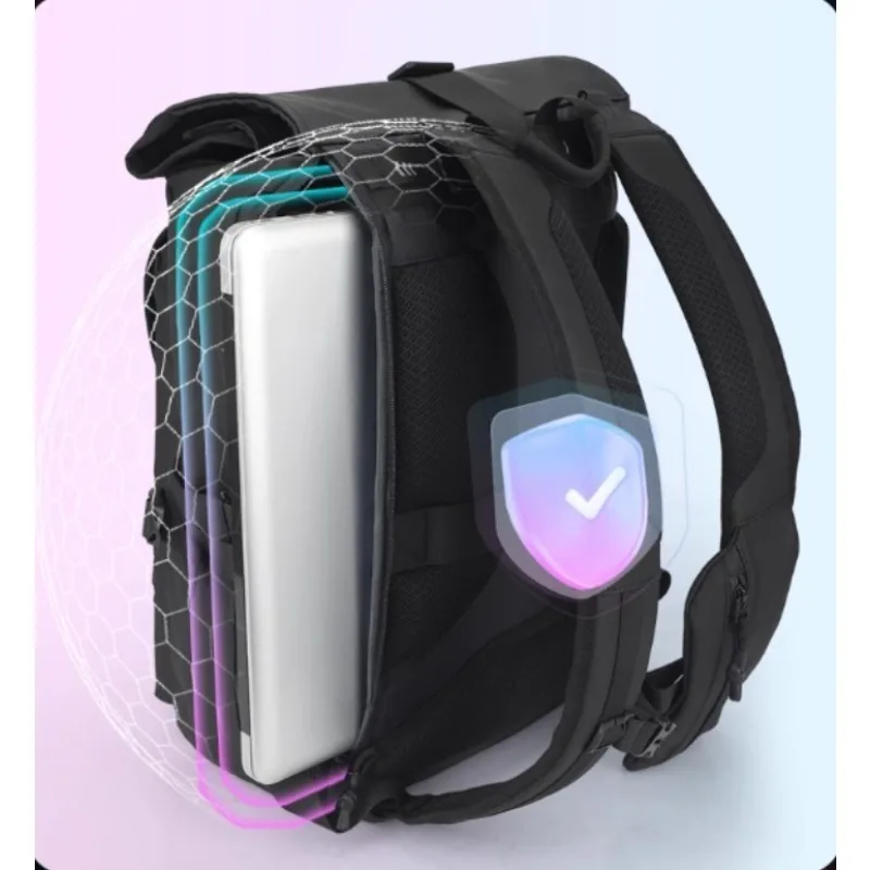 

New Adjustable Shoulder Broadband Backpack, Functional Travel Commuter Riding Backpack