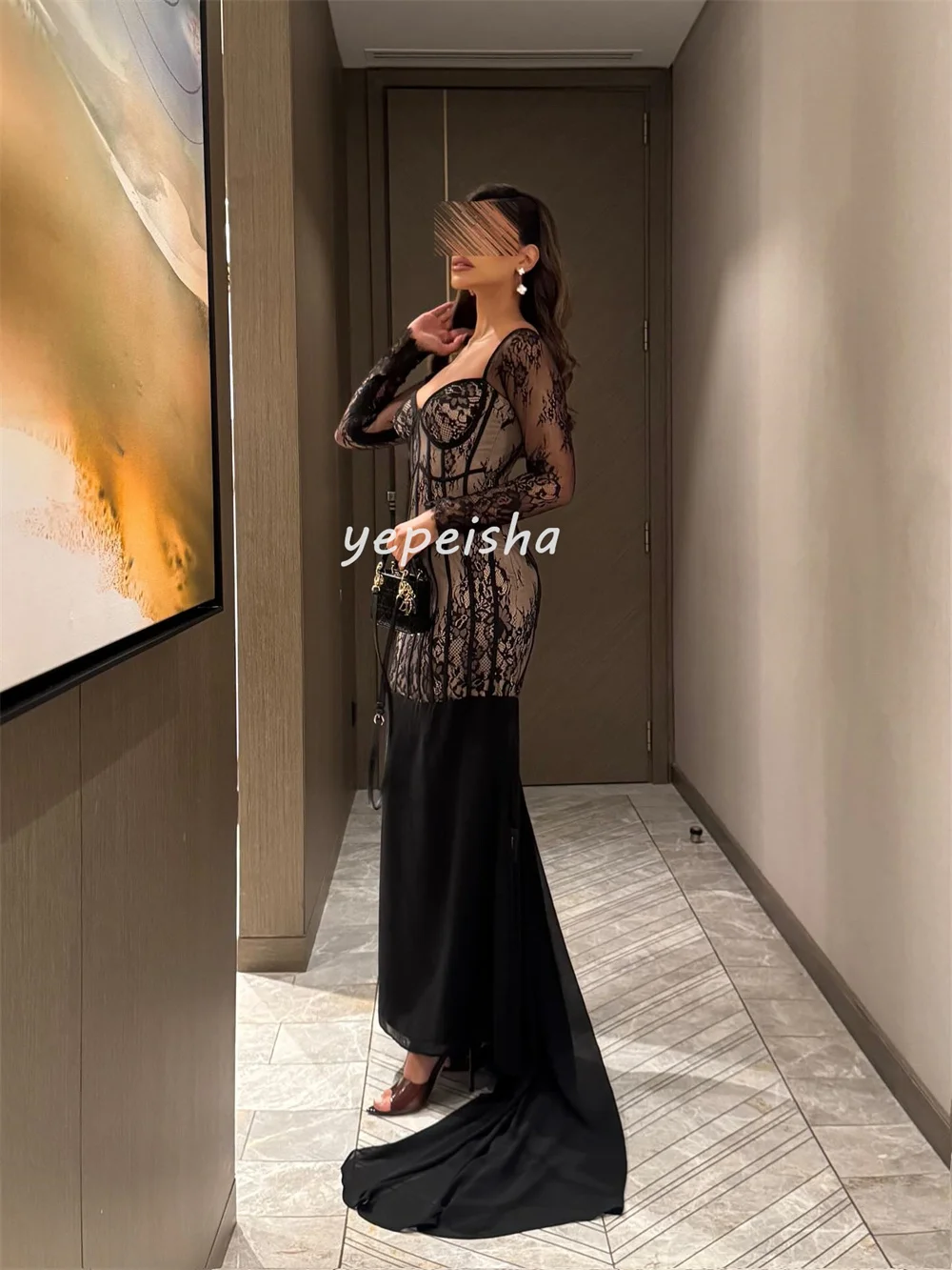 Abiti lunghi con ritratto a trapezio drappeggiato con applicazioni classiche personalizzate Abiti da cerimonia su misura Moda retrò Taglie eleganti disponibili