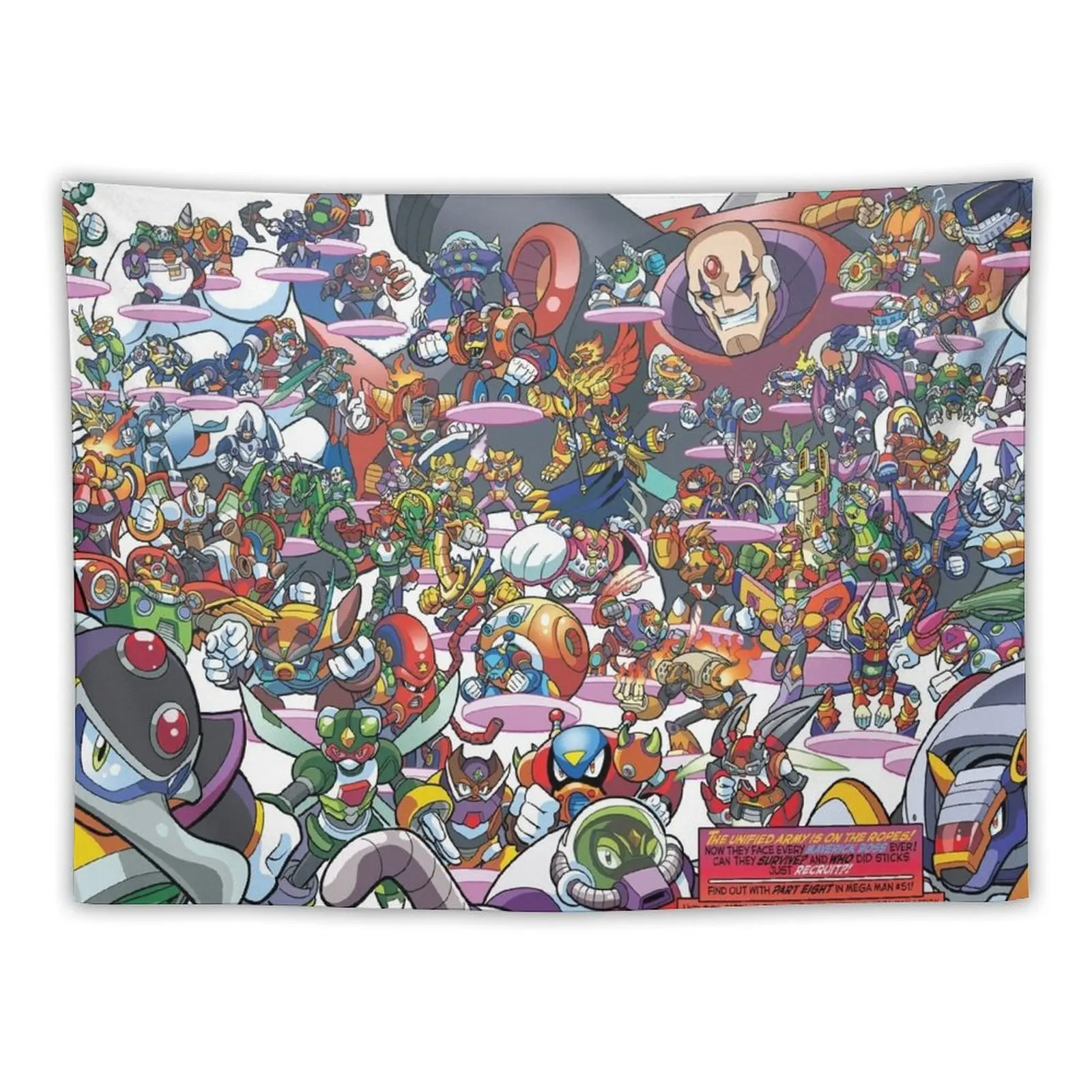 

Mega Man X vs all of Maverick kind Tapestry Aesthetic Home Decor Custom Room Decor For Girls Aesthetic Room Decors Tapestry