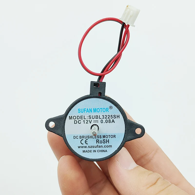 Micro 33MM DC Brushless Motor DC 12V 3800RPM Outer Rotor Built-in Driver Silent Mute Brushless Fan Motor 21MM Long Shaft