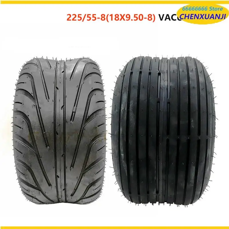 

8-inch 225/55-8 vacuum tires for front and rear tires, universal 18X9.50-8 vacuum tires, suitable for kart tire replacement