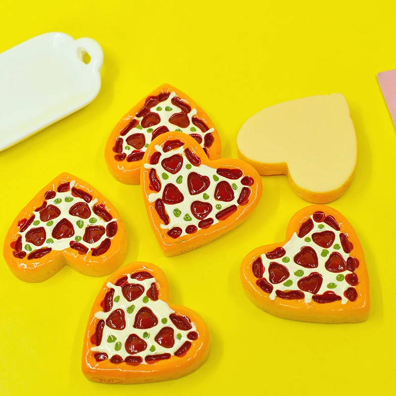 5 Stück Puppenhaus Simulation Pizza Modell Mini Food Spielzeug Puppen Haus Küche Zubehör so tun, als spielen Spielzeug Neujahr Geschenk