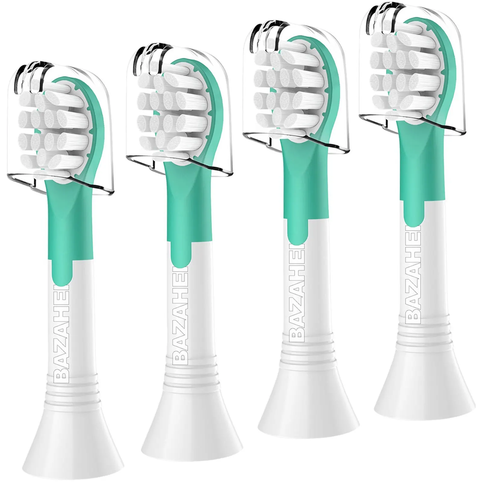 Set of 4 children\'s replacement toothbrush heads, compatible with HX6042, HX6032, HX6311, HX6312 and other electric toothbrushes