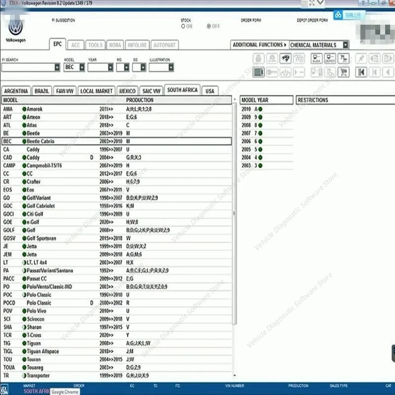 Nuevo Software ETKA 8.6+ Elsawin 6.0 para Reparación de Automóviles, Catálogo Electrónico de Piezas para Vehículos V/W+AU//DI+SE//AT+SKO//DA