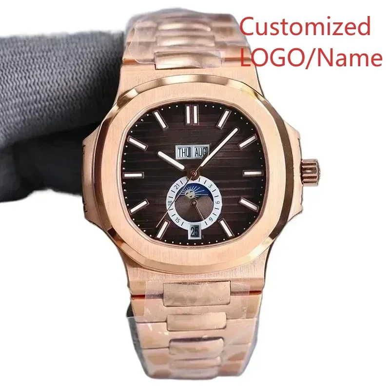 A88 Store  Men Moonphase Calendar Daydate Watches Automatic Mechanical Watches 904L Stainless Steel Customized