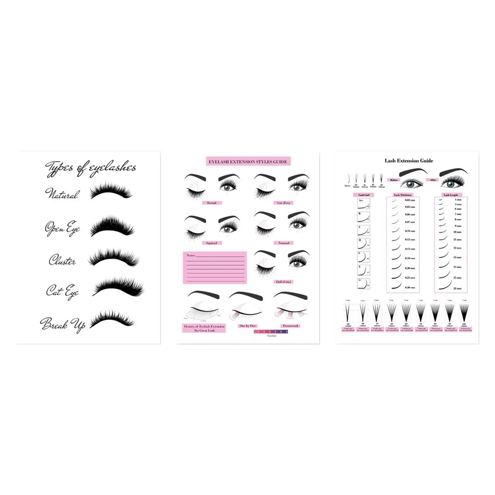 Eyelash Technician Forms Lash Extension Guide Lahses Fake Professional Eyelash