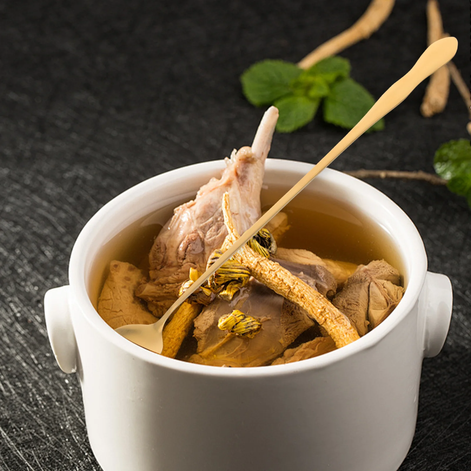 

Long Handle Stainless Steel Coffee Stirring Spoon Flavoring Spoon Honey Stirrer for Mixing Drinks and Seasoning