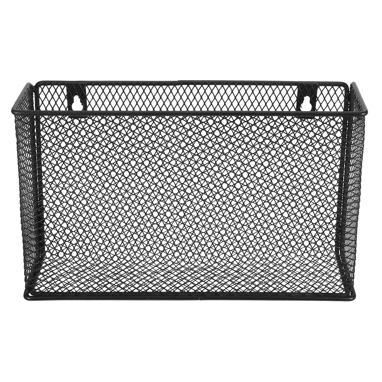 Wall Mounted Mesh Basket Drill-Free for Kitchen Cabinet Door Space-Saving Storage Holder for Condiments Bathroom Essentials