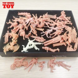 Defective Miniature Figures 1/64 1/87 Unpanted Figurine People Model Diorama Dolls For Manual Painting Practice Randomly For Car